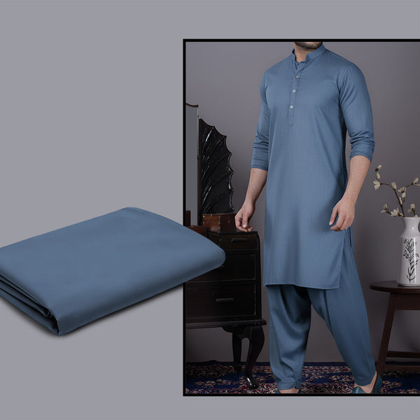 Men's Unstitched Suit Premium Wash & Wear. Lite Blue