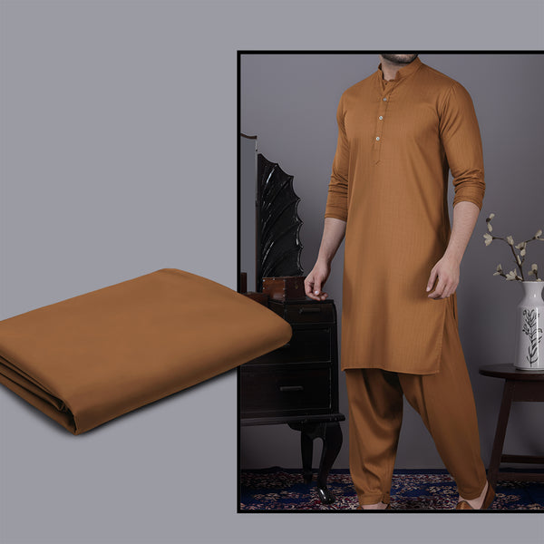Men's Unstitched Suit Premium Wash & Wear. Peach